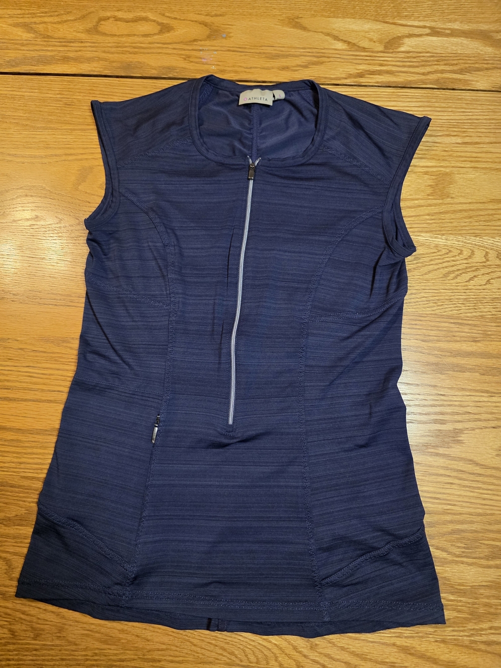 Athleta Women’s Small Navy UPF 50+ Half Zip Swim Rash Guard Athletic Top